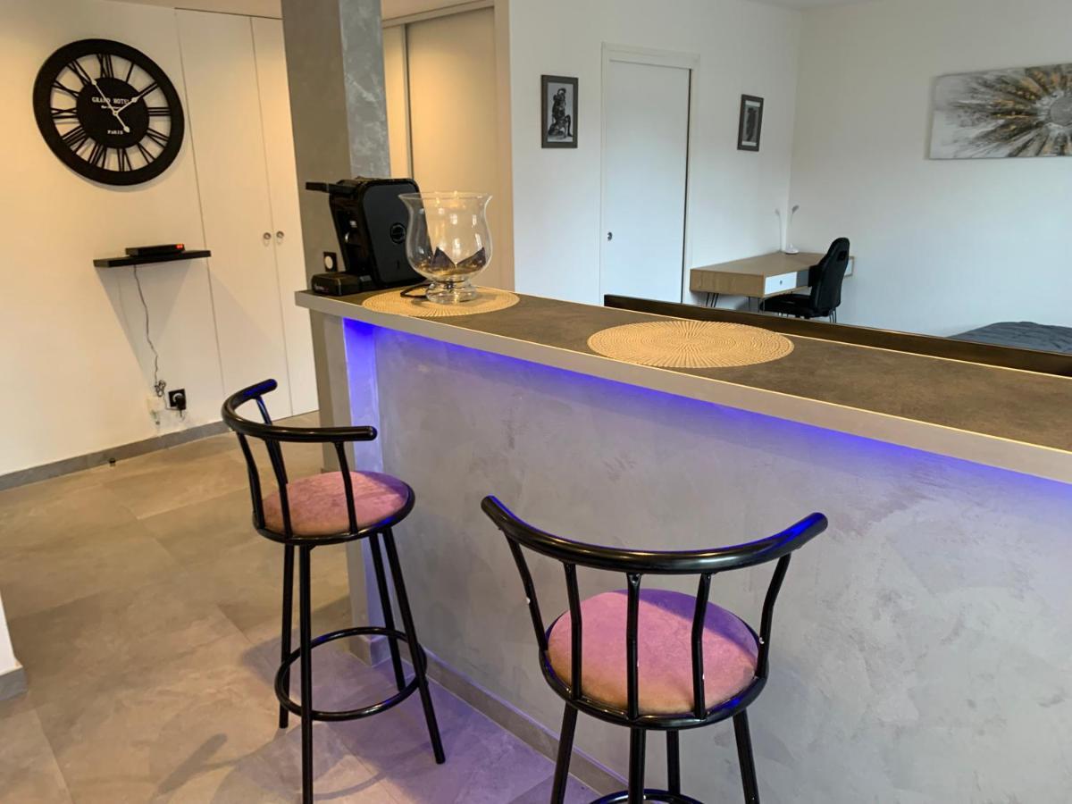 Grand Studio Tres Agreable Avec Bar, Cuisine Et Terrasse Cagnes-sur-Mer Luaran gambar